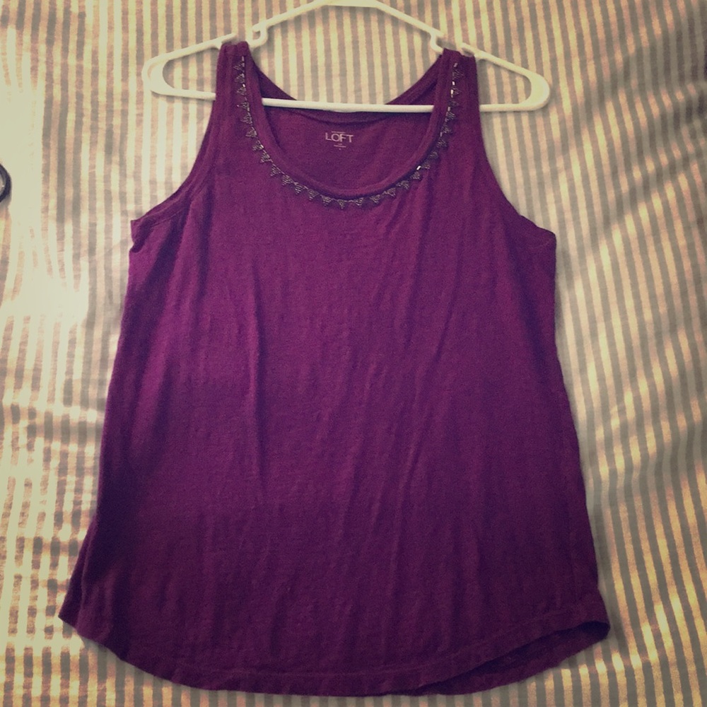 Purple LOFT tank embellished
